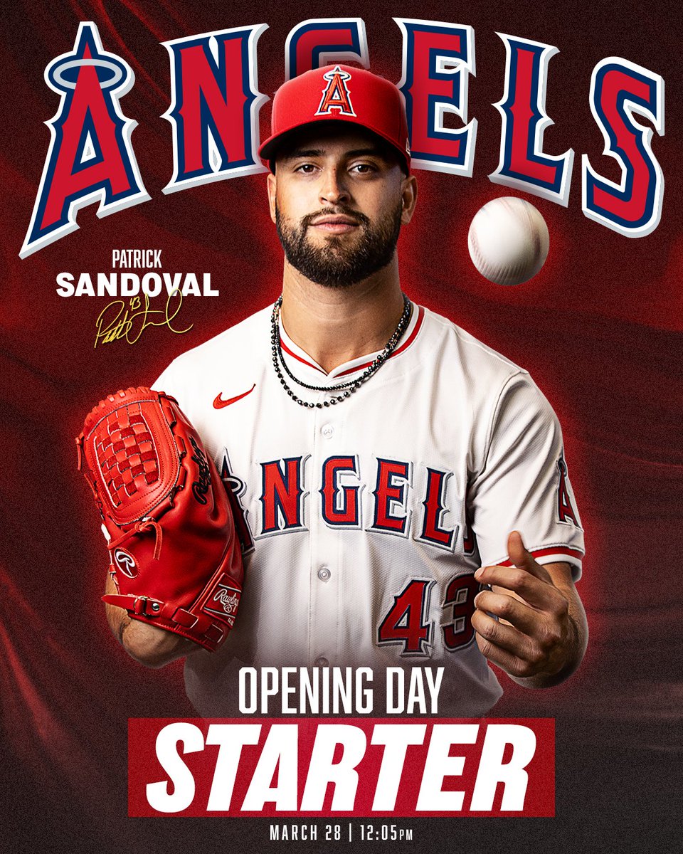 Sandy's startin' 😤

Patrick Sandoval is our 2024 Opening Day Starter!
