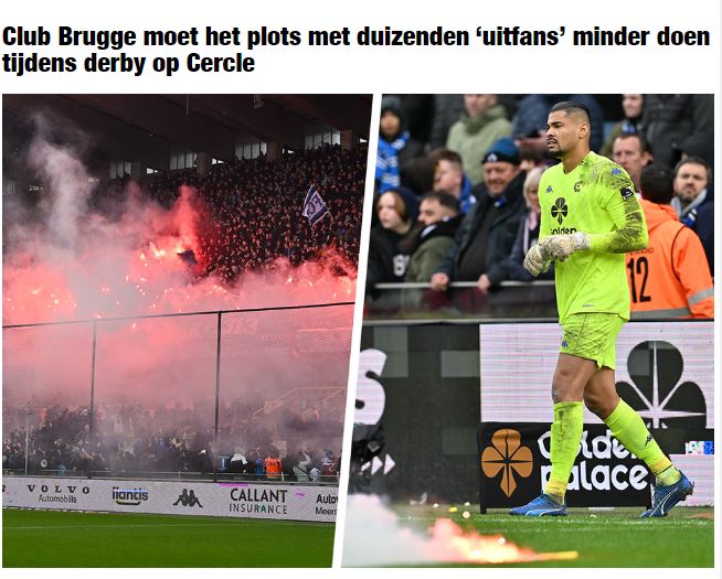 El_Jonassy's tweet photo. @ClubBrugge Wat doen jullie voor de fans die er bij waren tijdens Cercle-Club? Juist, hen opnieuw in de kou laten staan. #thanksfans 👍 https://t.co/R09hXEHRkP