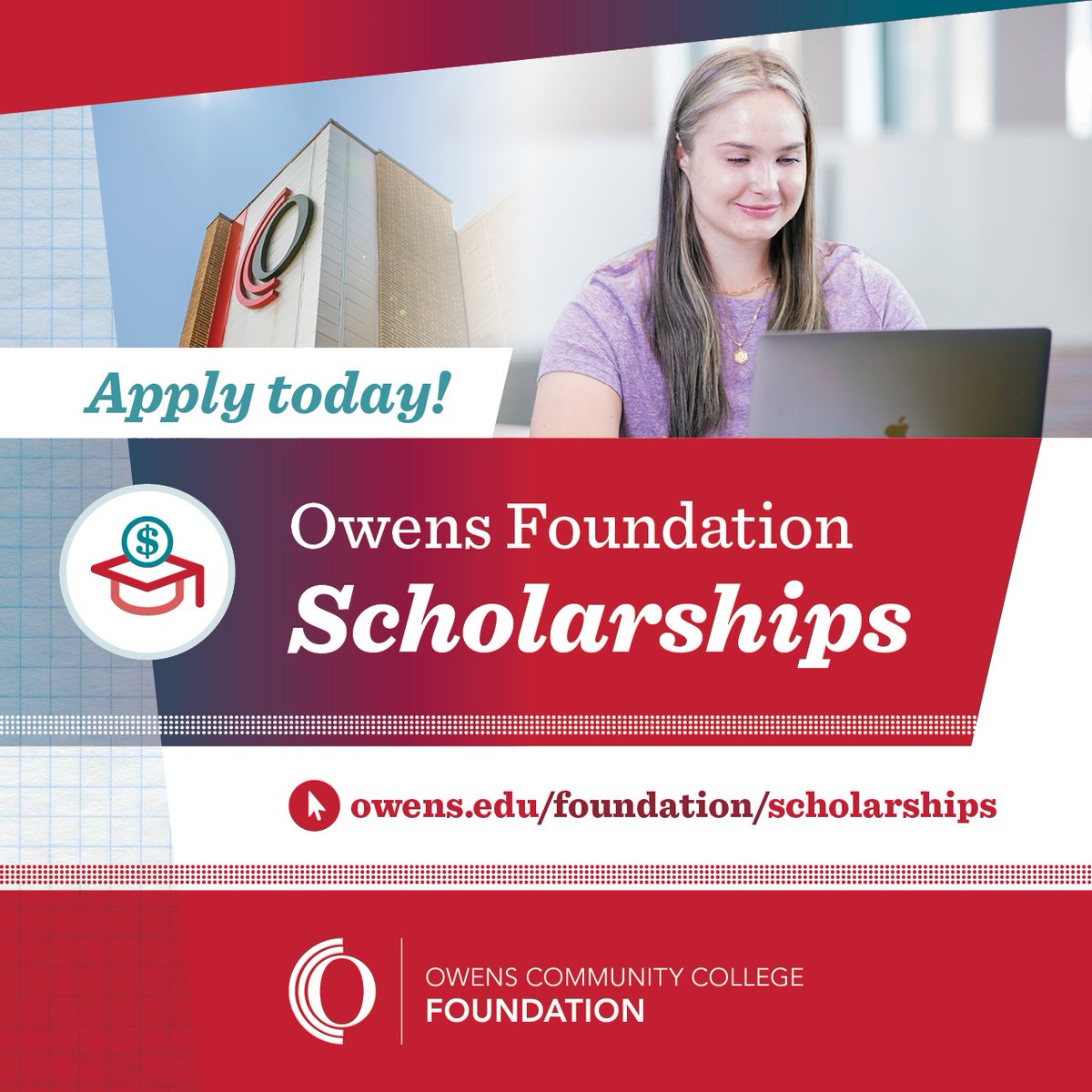 owensalumni's tweet photo. Owens Foundation Scholarships are now available!
Go to https://t.co/5tRmikAX60 and click “VIEW SCHOLARSHIPS HERE” to view nearly 90 scholarships and complete the online application!
First Review Deadline is Friday, May 31!
#owenscc | #YSSH https://t.co/LipOwR5hnr