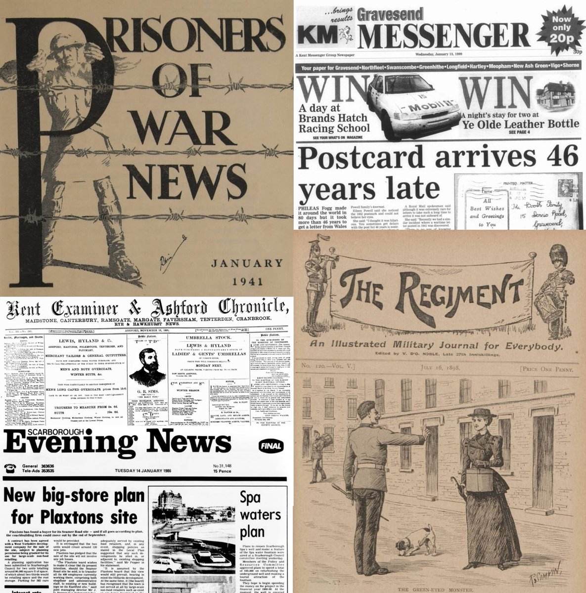 We've added 5 brand new papers to The Archive this week, including the 'Prisoners of War News' from the Second World War and 'The Regiment,' an 'illustrated military journal for everybody.' Find out more here: bit.ly/43pfD9K #TuesdayTitles #MilitaryHistory