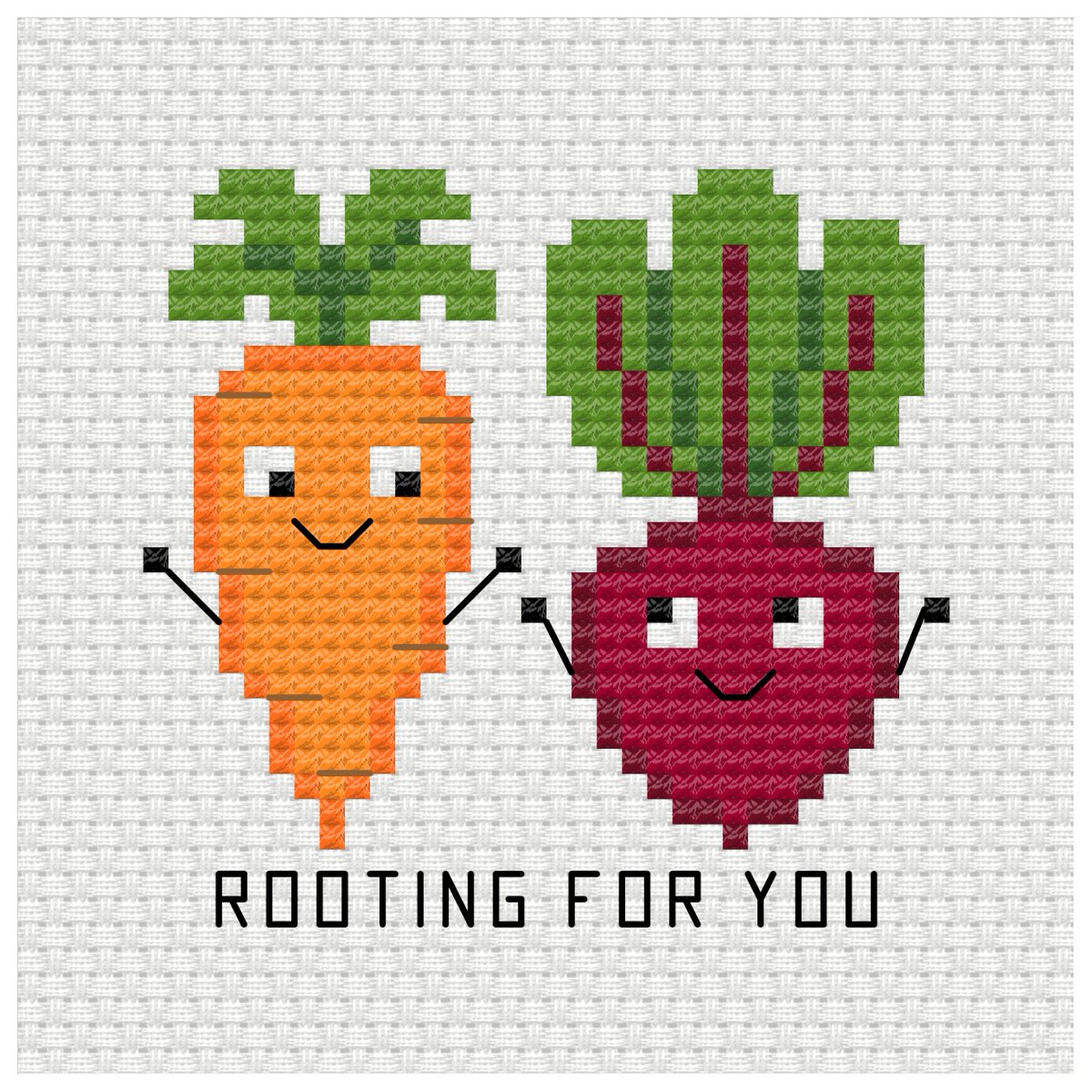 Hi patrons, last weeks pattern for you was this cute root vegetable couple that is rooting for you. patreon.com/ringcat #crossstitchpattern #rootingforyou #patreoncreator