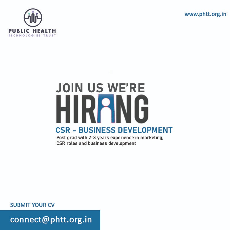 #PHTT #hiringimmediately #CSR #businessdevelopment #marking #joinus #connect