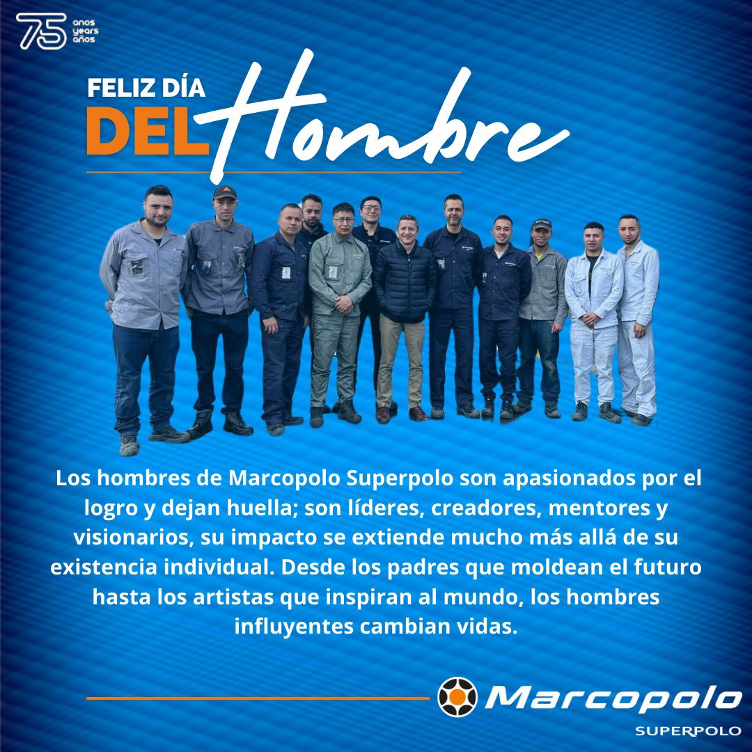 Hoy te celebramos a ti, que eres un hombre que inspira con su sabiduría, guía con su ternura y ama con todo su ser. ¡Feliz día a todos los hombres, en especial a los que conforman la familia de MarcopoloSuperpolo!