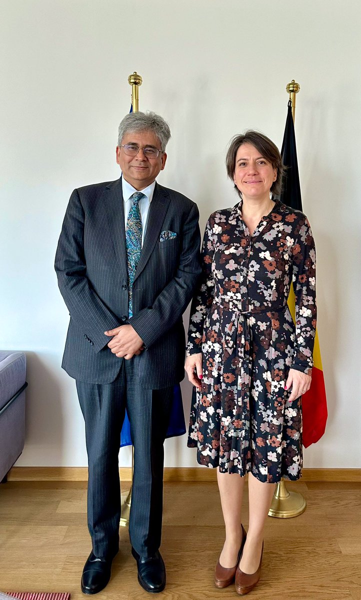 Amb-designate @AmbSaurabhKumar met Ms Theodora Gentzis,Secretary General @BelgiumMFA.Reviewed strong 🇮🇳🇧🇪 bilateral relations& discussed upcoming high-level engagements. Significant potential to strengthen partnership, given growing convergence in current geopolitical environment