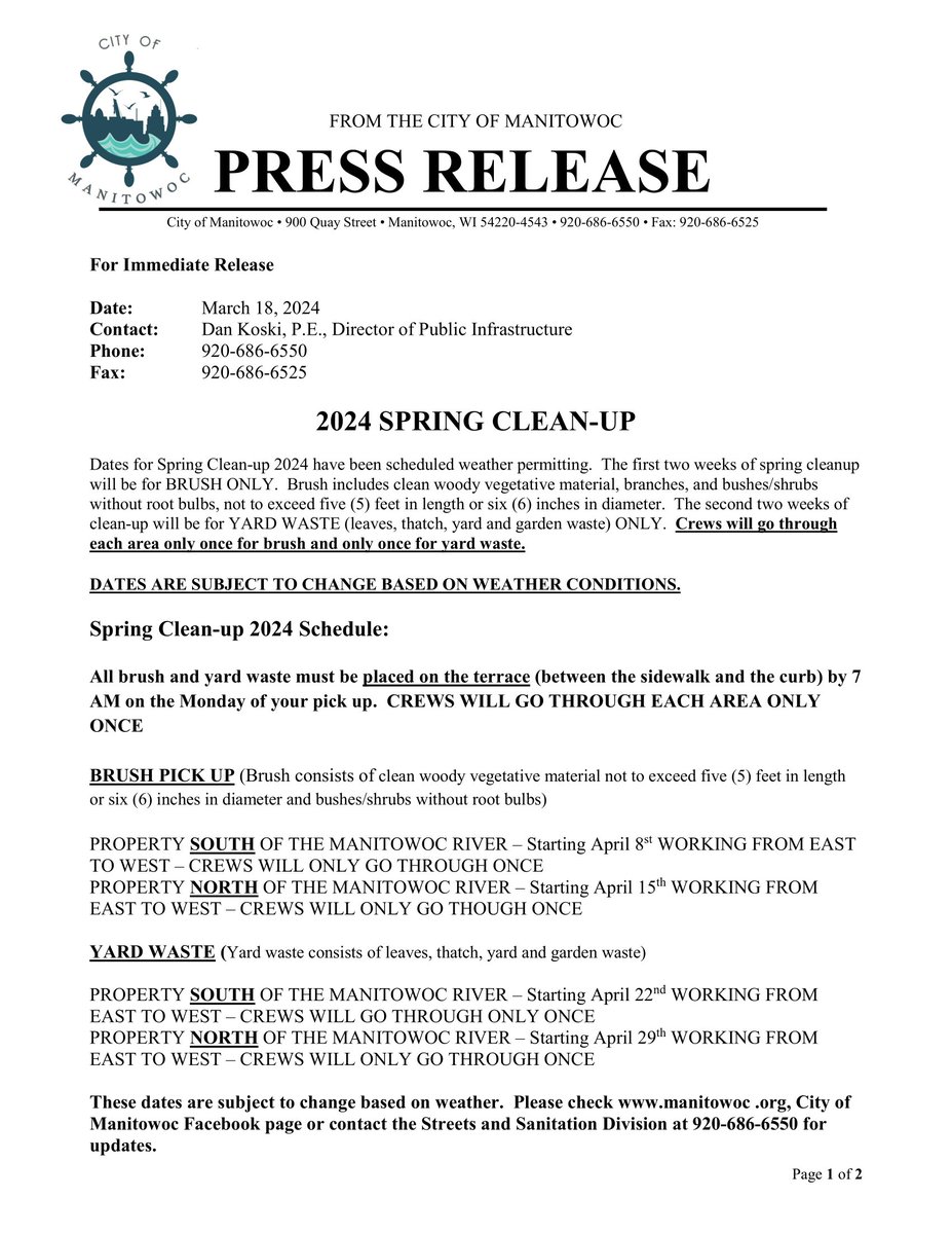 City of Manitowoc (@cityofmanitowoc) on Twitter photo 