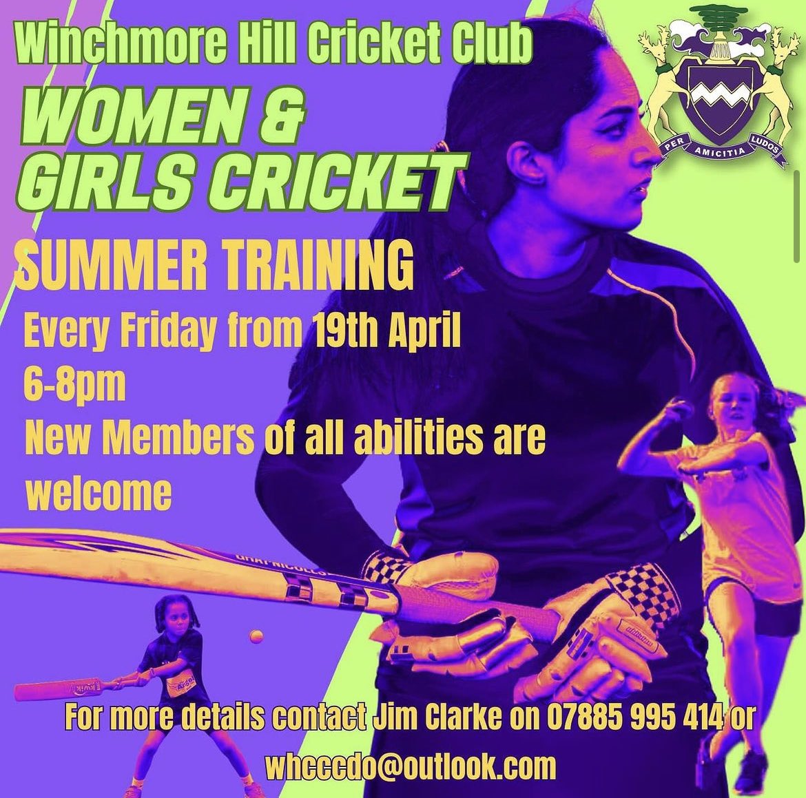 Women’s cricket is coming to the Hill this summer For more details of how to join please contact @jimmyclarke38 on 07885995414 or whcccdo@outlook.com #thisgirlscan #womenscricket #london #summer