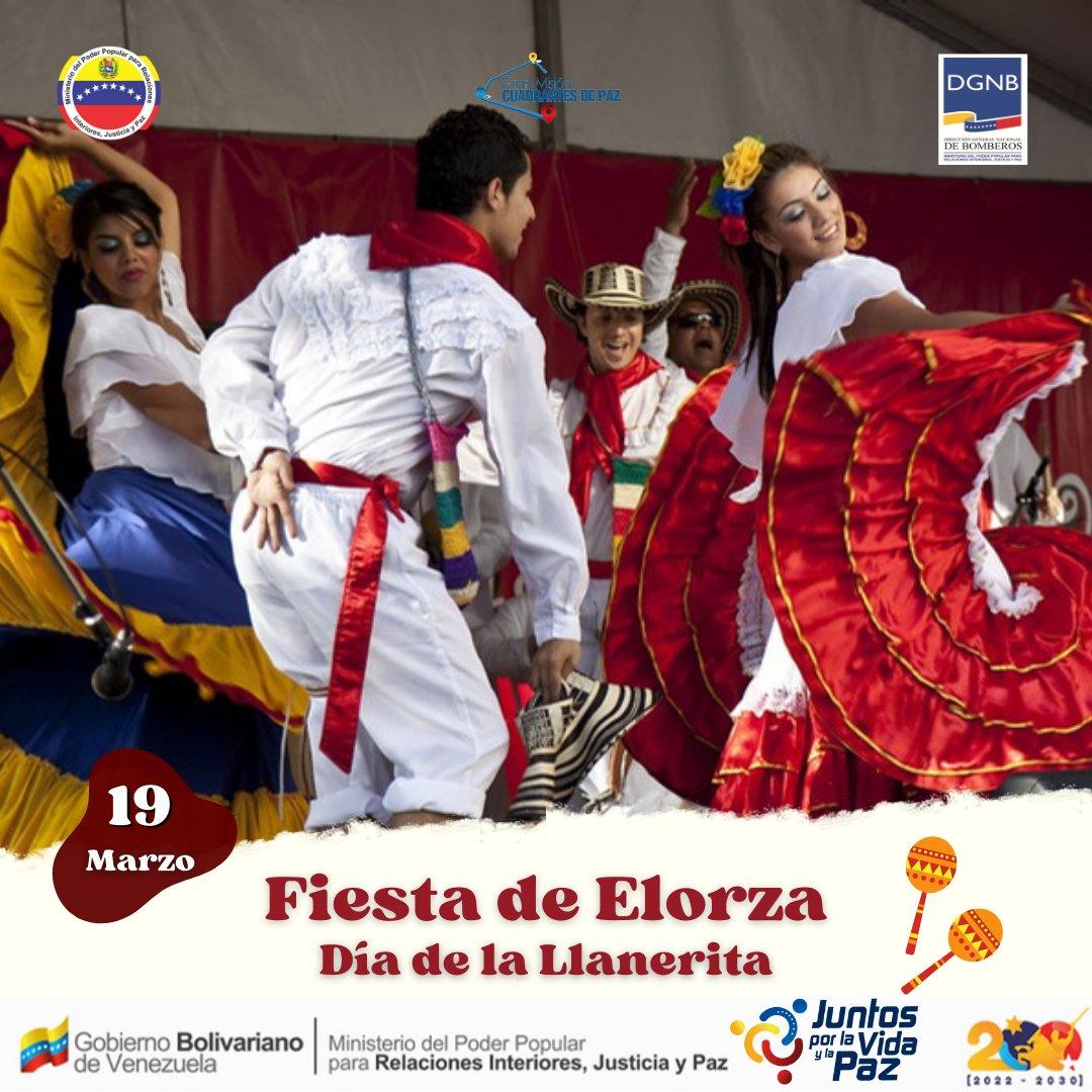 #VenezuelaEsAlegríaYPaz #19Mar El Día de la Llanerita fue decretado por el Presidente Maduro a propósito de las fiestas patronales de la población de Elorza, en los Llanos Apureños, donde año tras año se visten de fiesta para recibir visitantes del país y del mundo.