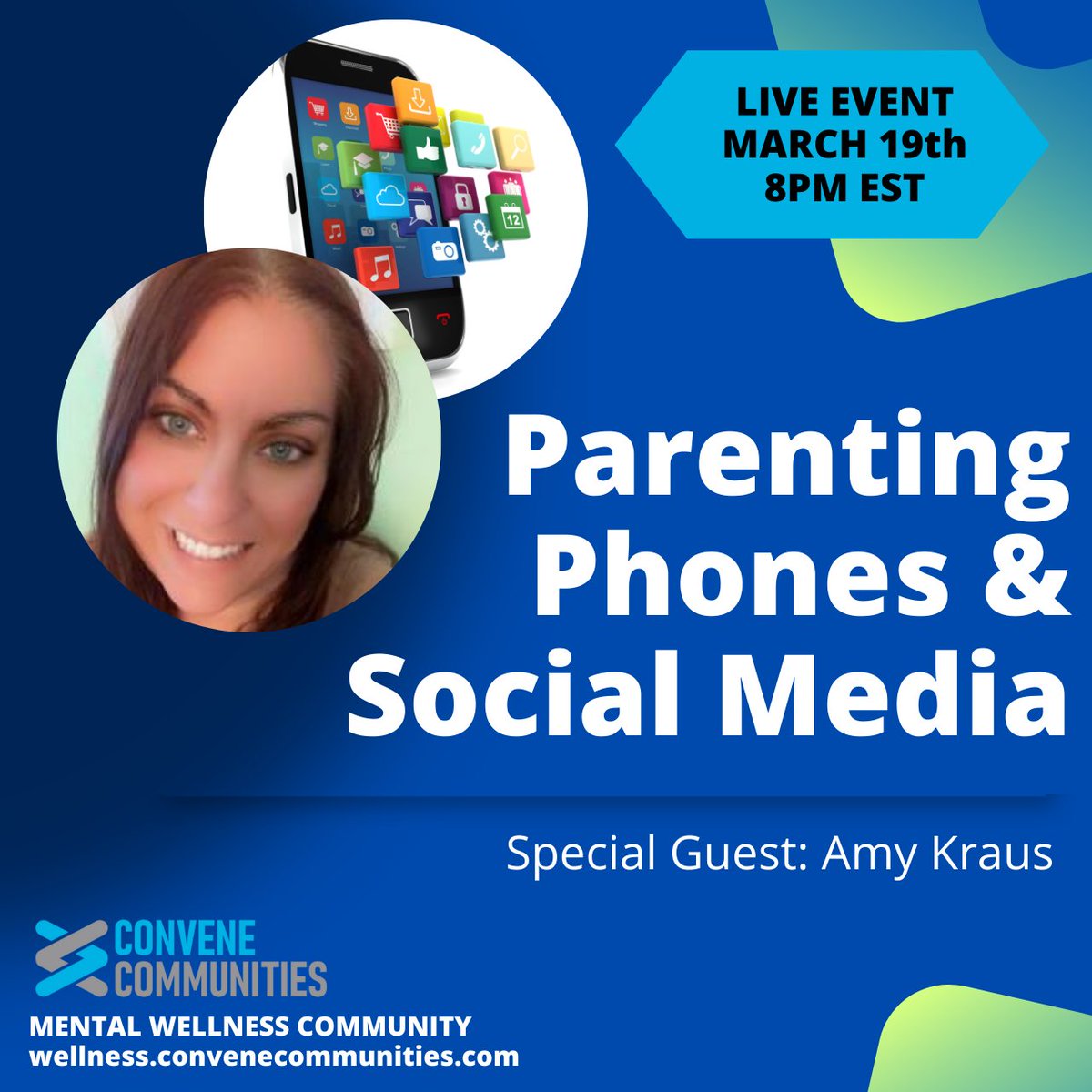 ConveneComms's tweet photo. Live tonight at 8PM EST  - We are talking Parenting, Phones, and Social Media! Come join the conversation!
#parentingtips #parenting #parentingteens #socialmedia #teens https://t.co/Zs8vkvQ7pf