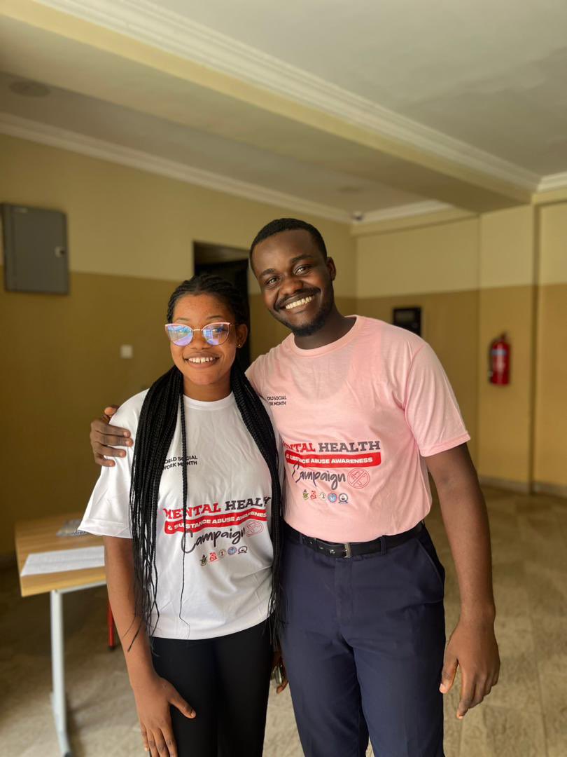 I had the honor of being part of the Social Work Day celebration with the Social Work Class at the College of Humanities and Social Sciences in KNUST. We came together to raise awareness about mental health and substance abuse.
#WorldSocialWorkDay2024 
#MentalHealthAwareness