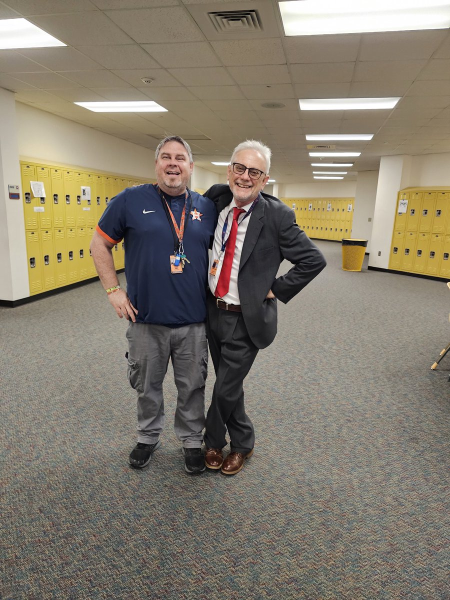 Celebrating the one and only Mr. Godfrey, the 2024 @HumbleISD_AHS teacher of the year heading to his luncheon with district! #Fancy Seen here with our amazing team lead @RTumlison ! @HumbleISD #gobeyond #senditon #teacheroftheyear #goeagles #atascocita #atascocitahs #GOAT