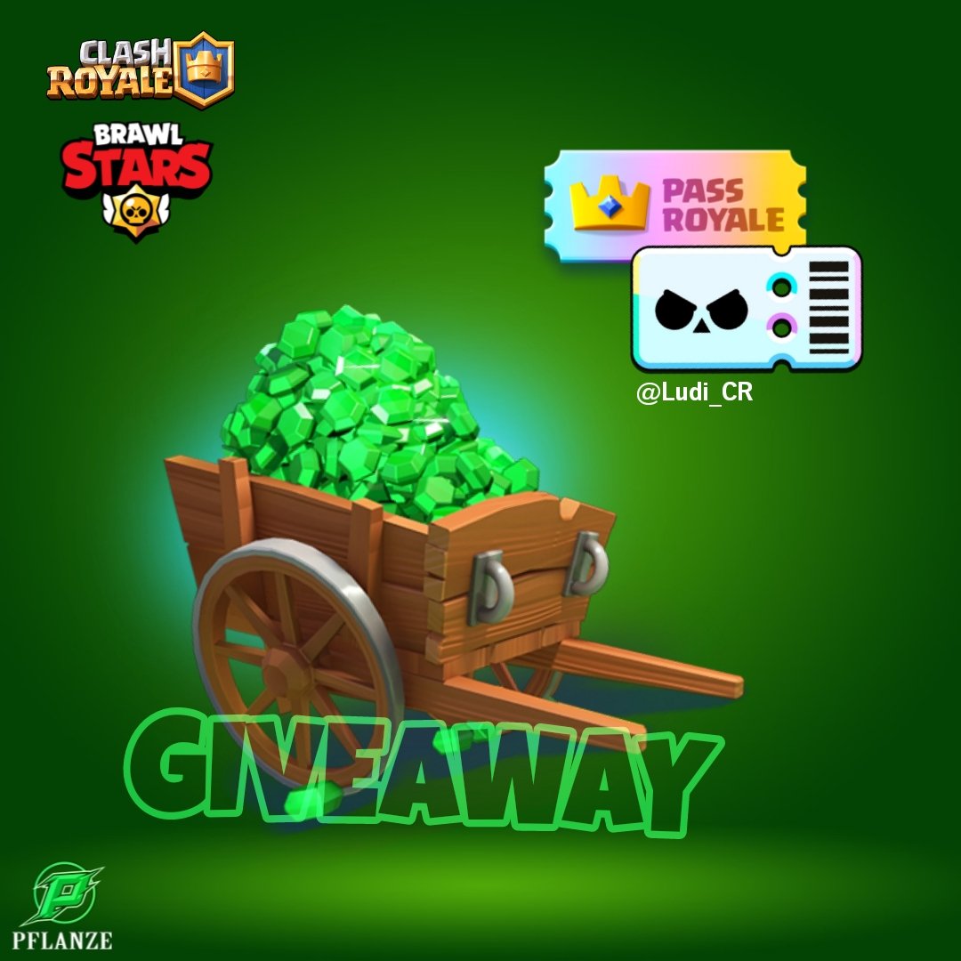 Ludi_CR's tweet photo. 🎁Giveaway🎁

Winner can choose between:
- ×1 Diamant Pass
- 1320 gems (Clash Royale)
- ×1 Brawl Pass Plus
- 187 gems (Brawl Stars)

How to enter :
- Follow @Ludi_CR
- Like♥️ &amp; RT♻️ 
- Comment what you want to win

Ends in 3 days. Good Luck🍀
#BrawlStars #ClashRoyale https://t.co/zWiaB8N0ZE