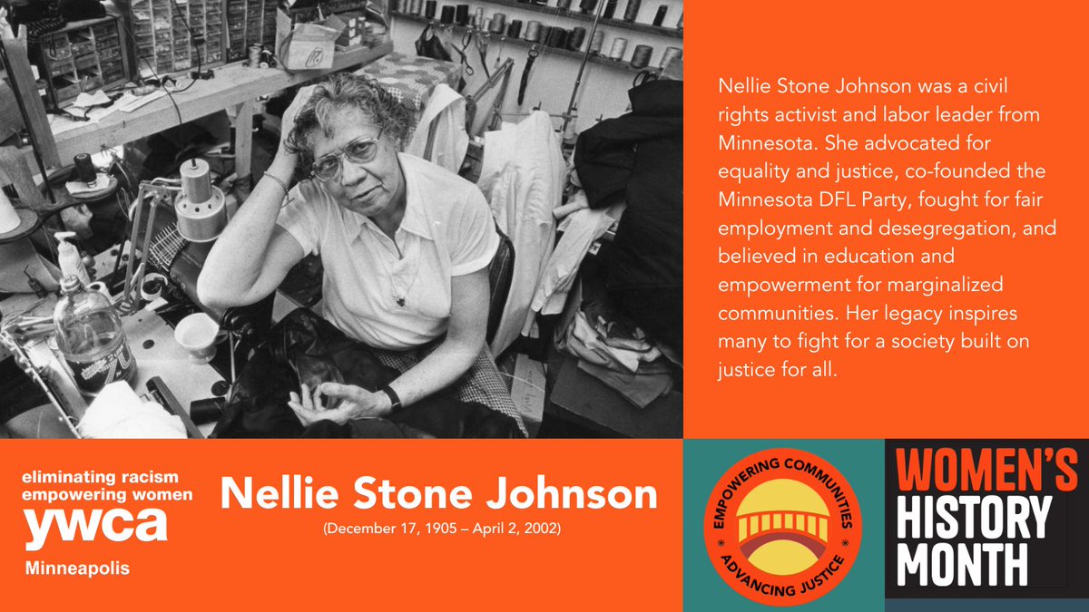 Recognizing the incredible Nellie Stone Johnson this #WomensHistoryMonth for her dedication to civil rights and labor rights in Minnesota. Her legacy lives on. #Equality #Justice