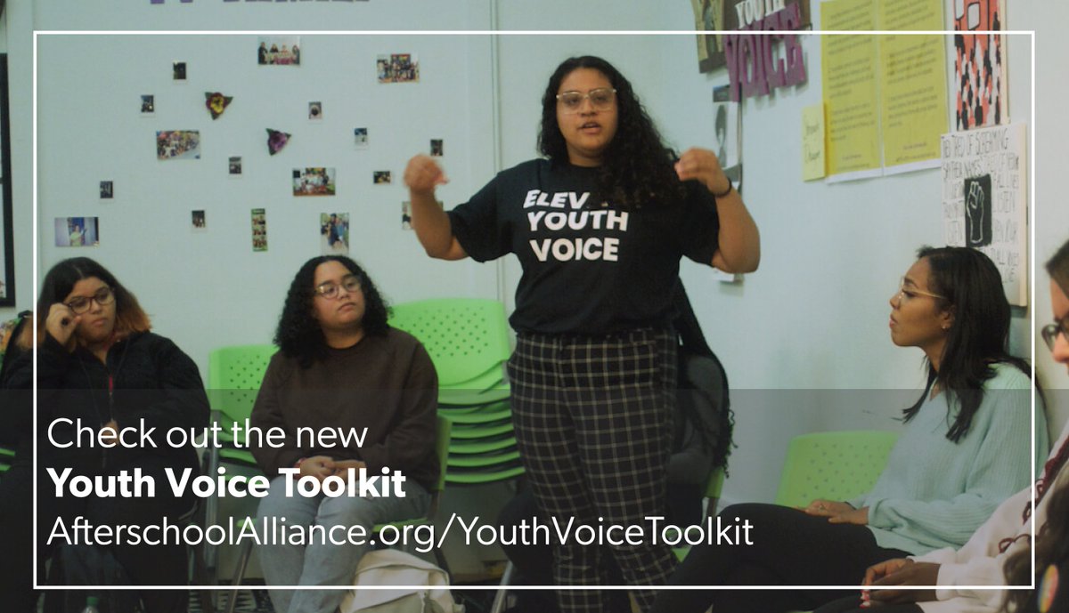 This is your sign to start elevating the ideas and perspectives of young people, just in time for #YouthVoiceWeek! Shaped with input from youth, our toolkit is designed to help you integrate youth voice and action into your programming. afterschoolalliance.org/youthvoicetool… @Edfunders