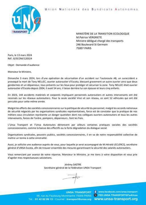 UNSA TRANSPORT TRAAT tweet media