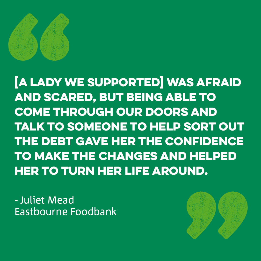 Not having enough money to afford the essentials is scary and stressful – and it can be difficult to know where to turn to for help. 

That’s why many food banks in our network provide support and guidance with money matters, as well as emergency food. 💚 #DebtAwarenessWeek