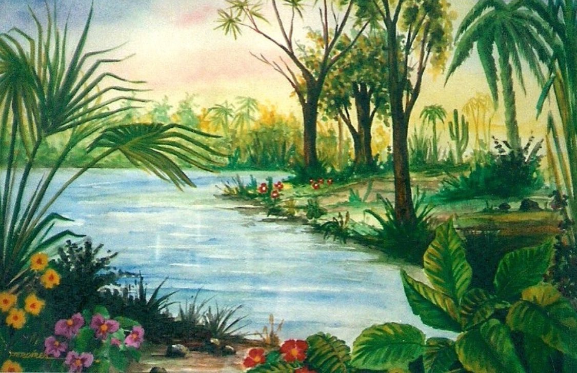 Tropical river. 🌴

#OilOnCanvas #OilPainting #Art
#PinturaAlÓleo #ÓleoSobreTela #Arte