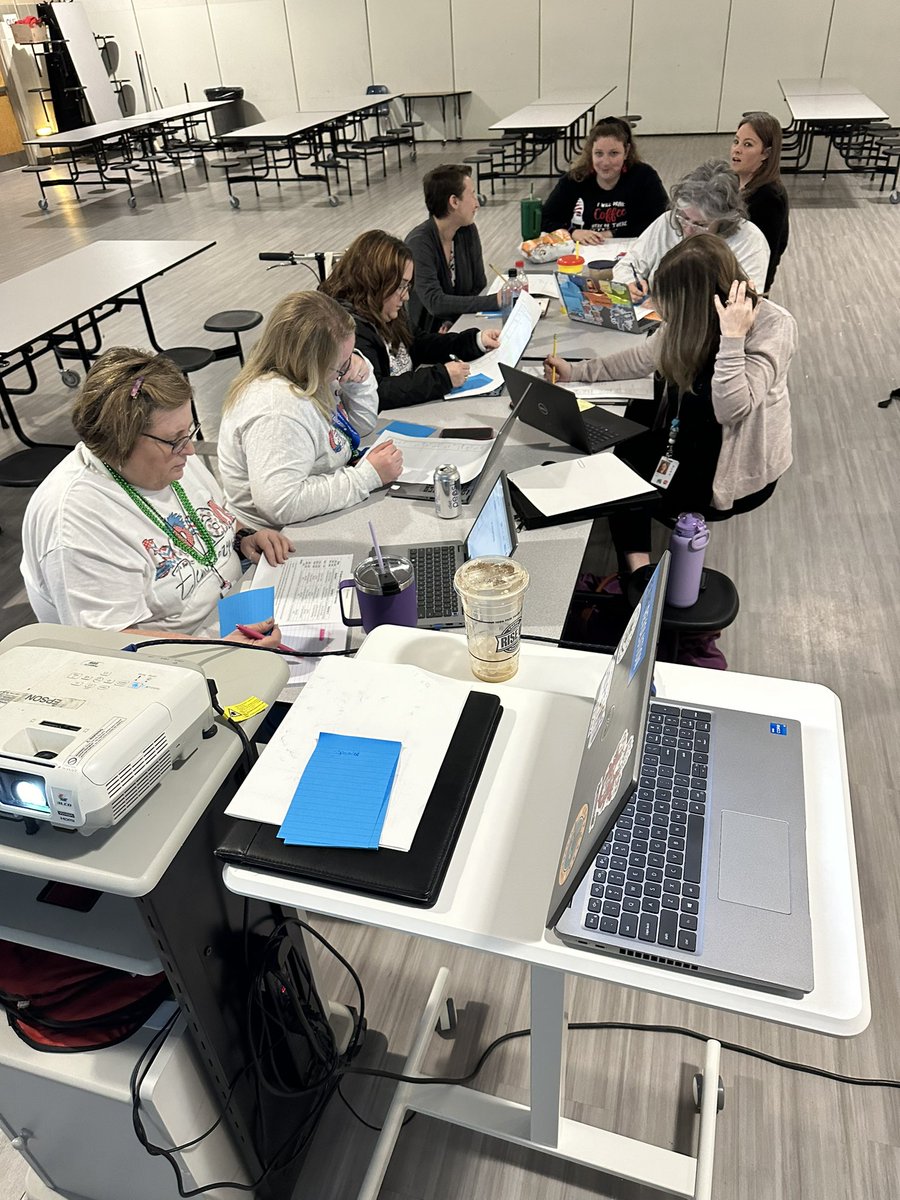 This group of teachers is tackling possible master schedules for next school year! A lot of great conversation and transparency to be sure we are leveraging all available time for student success. Very thankful for our newly formed scheduling committee.