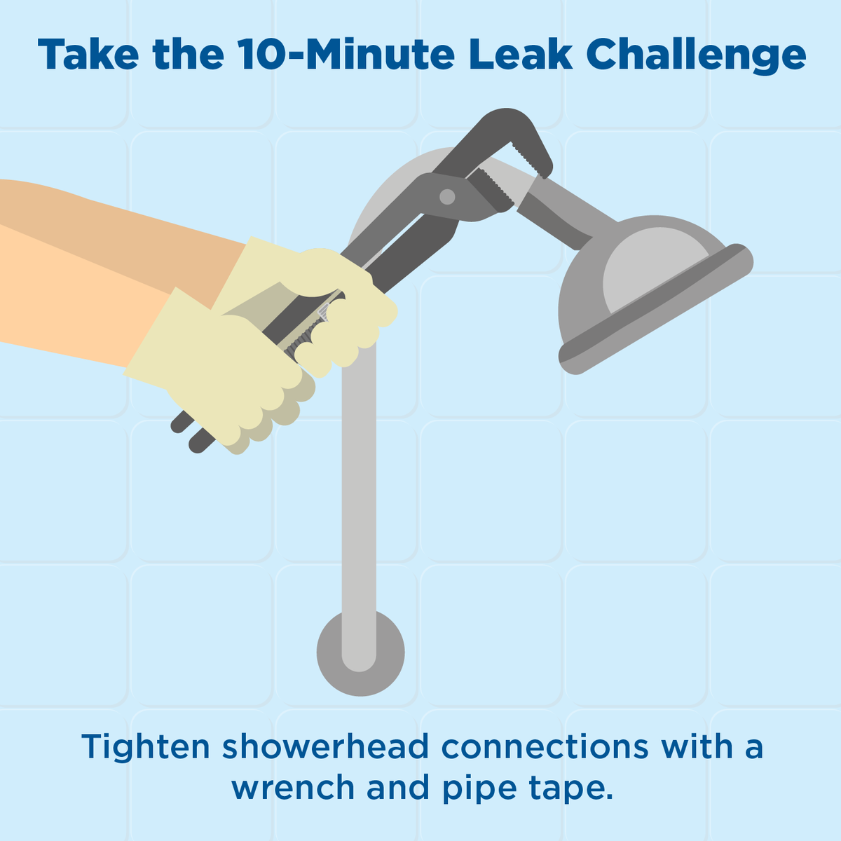 Drip drip. #DYK that a showerhead leaking at 10 drips per minute wastes more than 500 gallons per year?! Definitely worth 10 mins to make sure there is a tight connection between the showerhead and the pipe stem to stop slow drips. #FixALeak