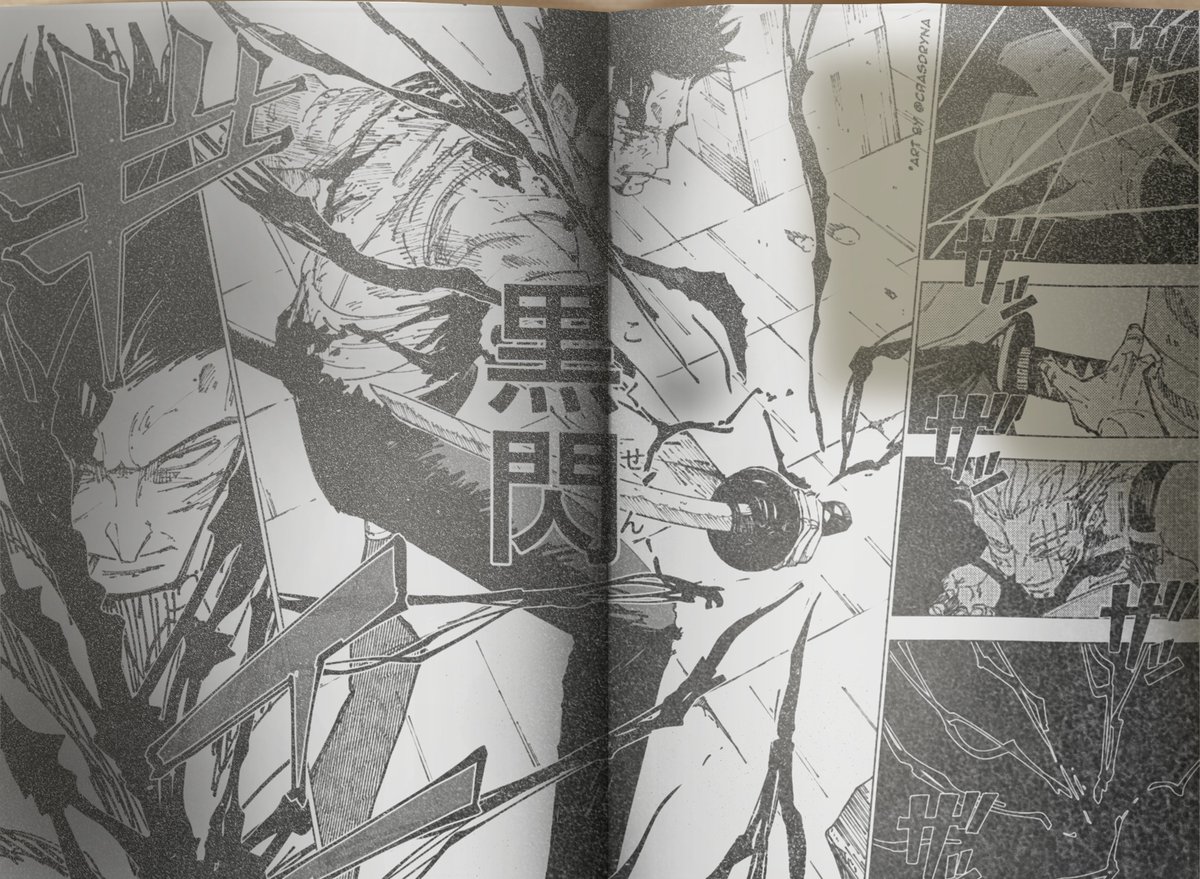 cpasDryNa's tweet image. #jjk254 Kusakabe uses black flash against Sukuna