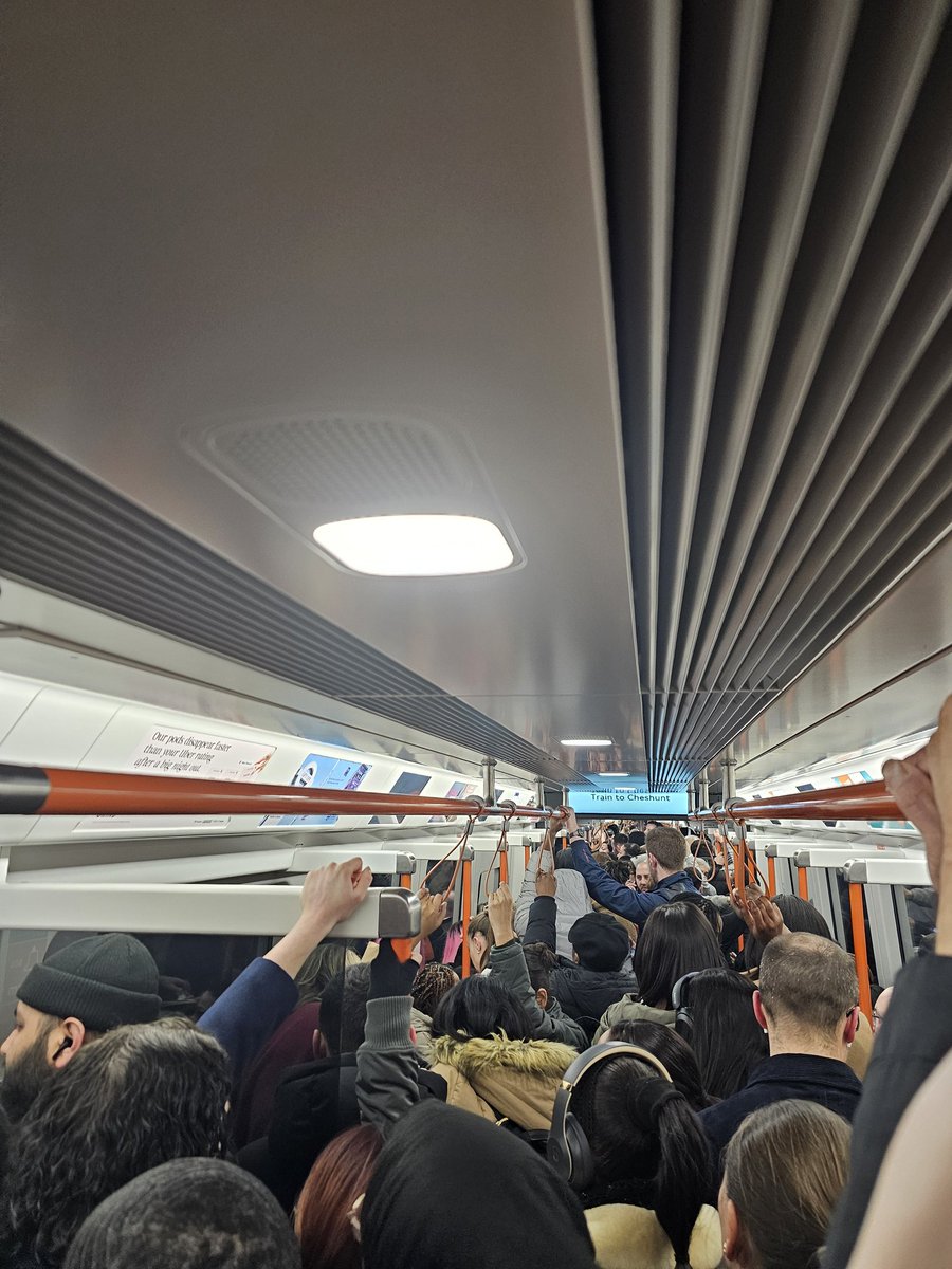 supa_sanj's tweet photo. @TfL this is seven sisters station is this acceptable? Sardines have more space in their tins. Absolutely shocking!   @MayorofLondon you wonder why people are no longer using the trains anymore! https://t.co/4XzlMYVFZr