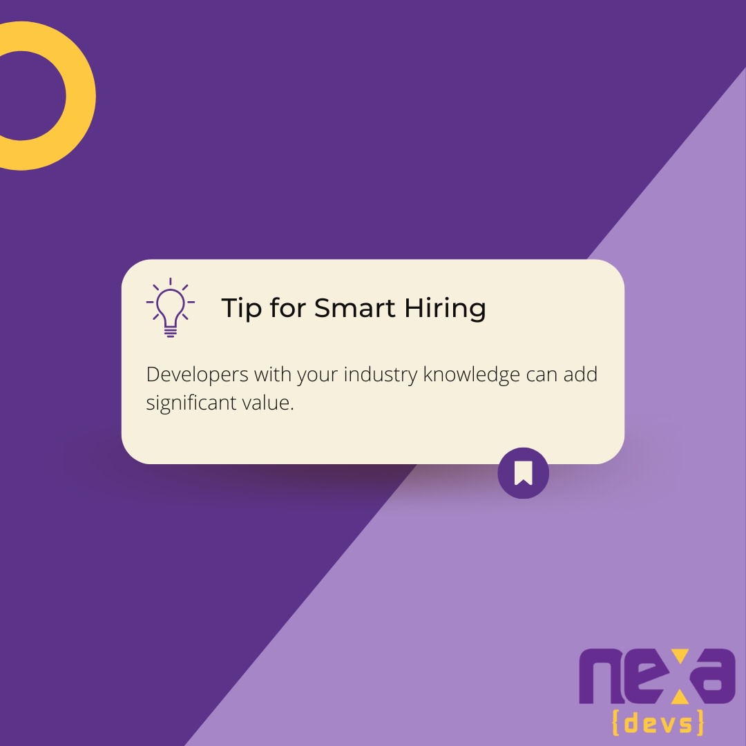 NexaDevs's tweet image. 🤓 Specialized knowledge makes a difference.
👨🏻‍💻 At Nexa Devs, our team&apos;s industry-specific experience means we understand your unique challenges and can create tailored solutions. 👥 
#NexaDevs  #SoftwareSpecialists #SoftwarePartners  #SoftwareEngineers #ITStaffing
