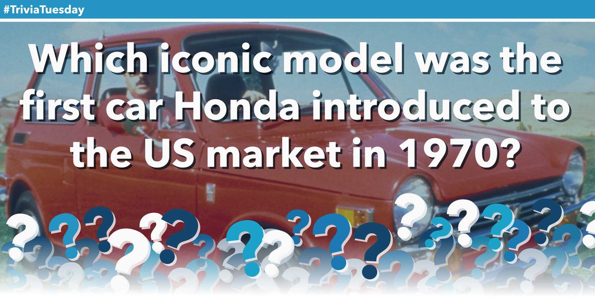 🚗 Rev up your engines for Trivia Tuesday! Honda started as a motorcycle manufacturer in 1948 before venturing into automobiles in 1963! Which iconic model was the first car Honda introduced to the US market in 1970? #TriviaTuesday #HondaFacts #CarTrivia