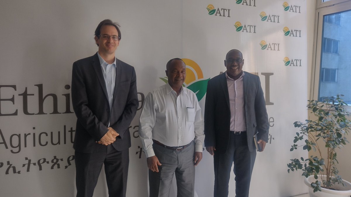 AgraEthiopia's tweet photo. 1/2 AGRA's new VP, Prof. Hamadi Boga &amp; Mr. Jonatan Said, received a warm reception from ATI's CEO @mandefro_niguss. The meeting marked a significant step forward as both institutions reaffirmed their commitment to strengthening partnerships across various frontiers. https://t.co/8ZvxmUGajl