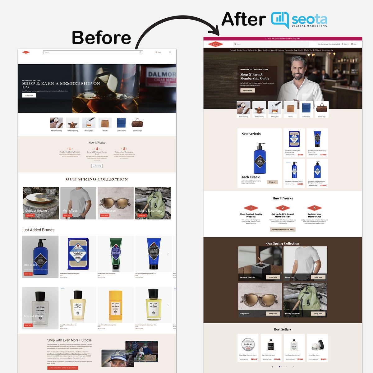 Before and After Shopify Store by Seota. 
Added to Cart up 871%
Reached Checkout Up 720%
Total Conversion Rate Up 121%
#Shopify #shopifyexperts #ecommerce