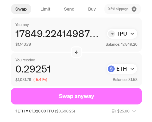 saurdel's tweet photo. You can claim $TPU worth of 1000$ https://t.co/EhpYT95hv4 https://t.co/KmeR47VC5Y