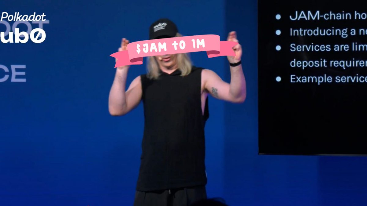 <a href="/kusamanetwork/">kusama</a> <a href="/gavofyork/">Gavin Wood</a> He's saying $JAM is coming