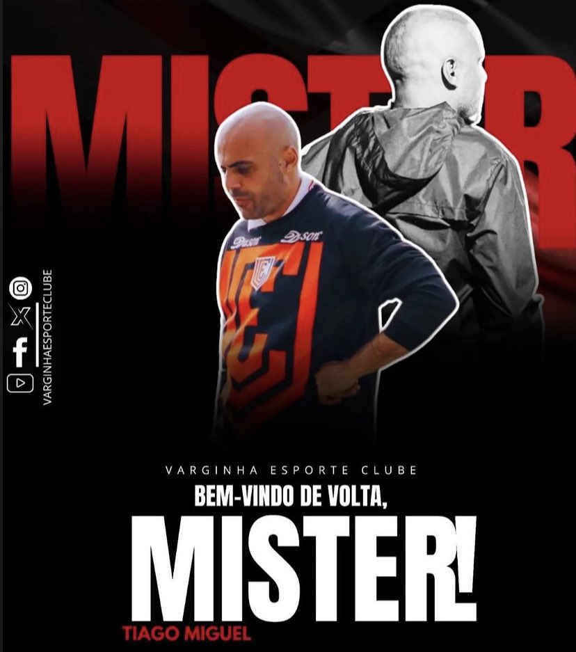 portalfutebolmg's tweet photo. ✍️ Tiago Miguel será o treinador do Varginha para a disputa do Módulo II 2024.
⏩ Ele foi o responsável pelo acesso e permanência do clube no Módulo II, nos últimos anos. Seu último trabalho foi no Paracatu, ano passado, quando disputou a Segundona. https://t.co/Iwtd1f95ld