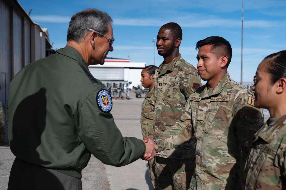 Gen. Ken Wilsbach visited Nellis for the first time as commander of @aircombatcmd alongside Command Chief Master Sgt. David Wolfe. Both leaders received a first-hand look at the mission and the people who work tirelessly day in and day out to get it done.