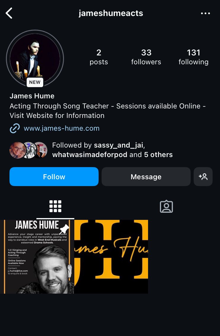 New teaching page on IG - pleas give it a follow :) #musicaltheatre #auditionprep
