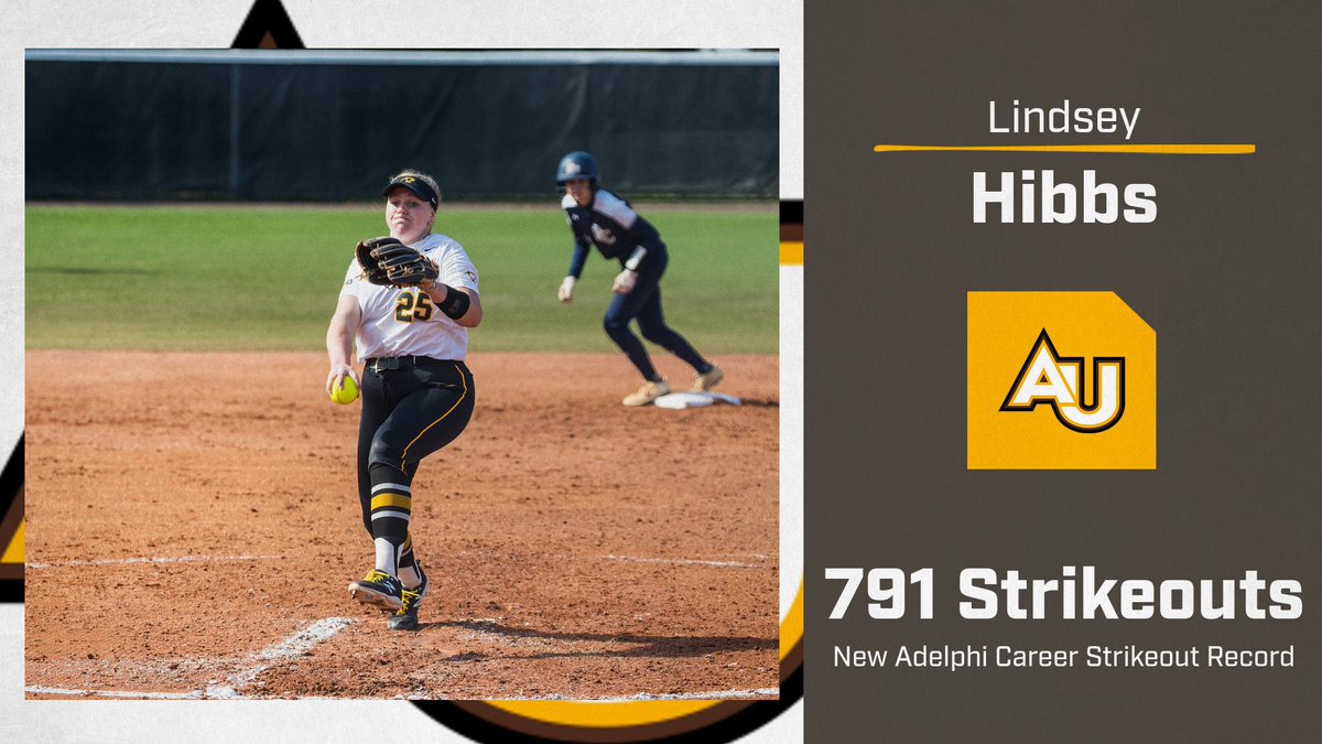 Your 𝑵𝑬𝑾 @adelphisb career strikeout leader, Lindsey Hibbs 🥳 “I’m truly happy for Lindsey - she’s been a bright light for Adelphi softball over her career… At the end of the day we are just doing our job to help our team win.” - Julie Bolduc ‘87 #pawsup🐾 #D2SB
