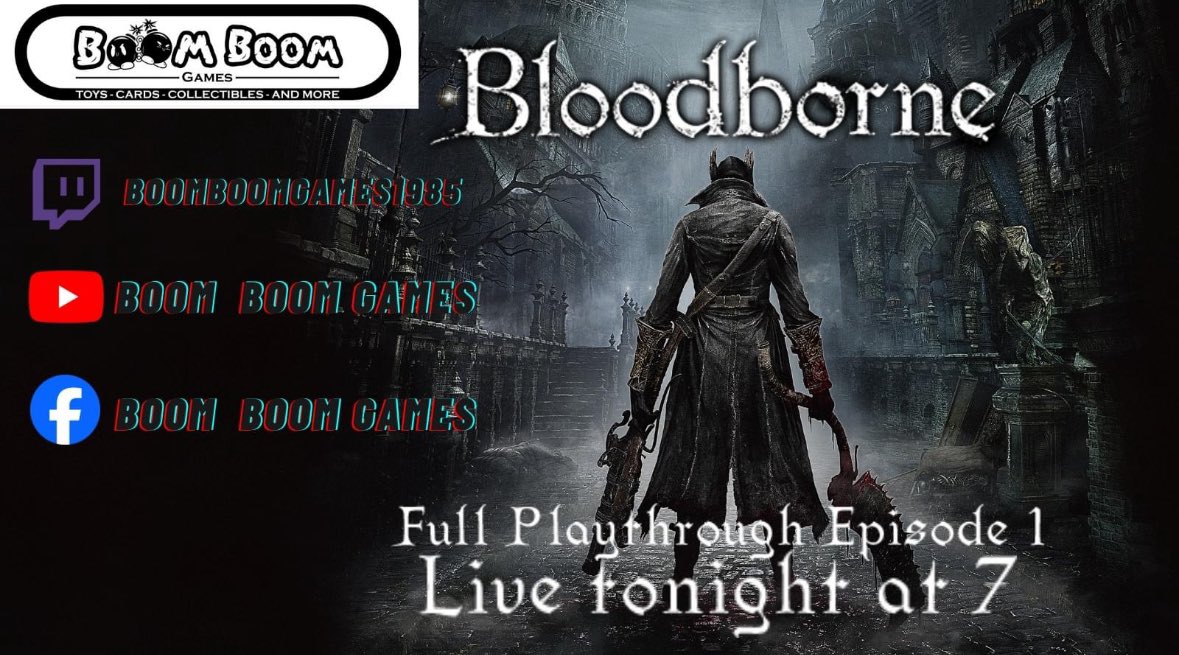 BoomBoomGames85's tweet image. 🚨STREAM🚨

Tonight's stream has been pushed to 7PM 

But no need to worry because we still got a great night planned! 

Make sure to join us as we embark on our first full playthrough, with our first game being... BLOODBORNE! 

Twitch.tv/boomboomgames1…