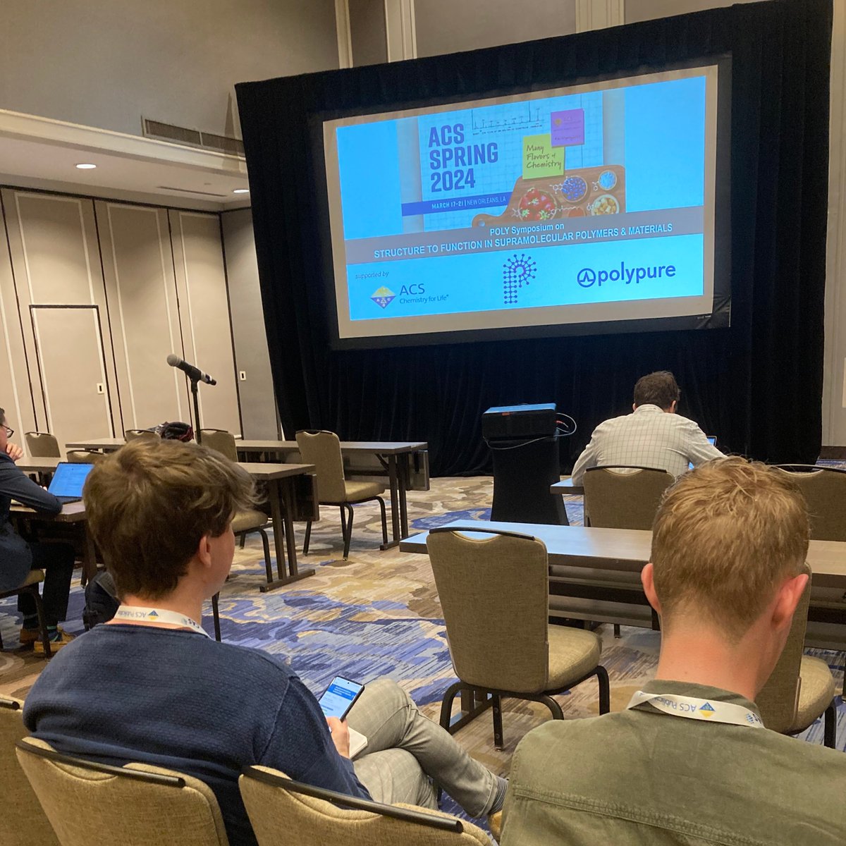 John Matson (@jbmatson) on Twitter photo The Supramolecular Polymers in <a href="/POLY_ACS/">ACS POLY Division</a> symposium is live! Thanks to our sponsor polypure. Organized by <a href="/PolBesenius/">Besenius Lab</a> <a href="/RoxanneKieltyka/">Roxanne Kieltyka</a> and me! #supramolecular #polymers The Supramolecular Polymers in <a href="/POLY_ACS/">ACS POLY Division</a> symposium is live! Thanks to our sponsor polypure. Organized by <a href="/PolBesenius/">Besenius Lab</a> <a href="/RoxanneKieltyka/">Roxanne Kieltyka</a> and me! #supramolecular #polymers