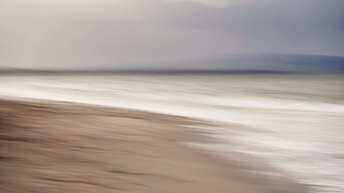 Experimenting with a bit of ICM (intentional camera movement) on Nairn East Beach a few days ago.