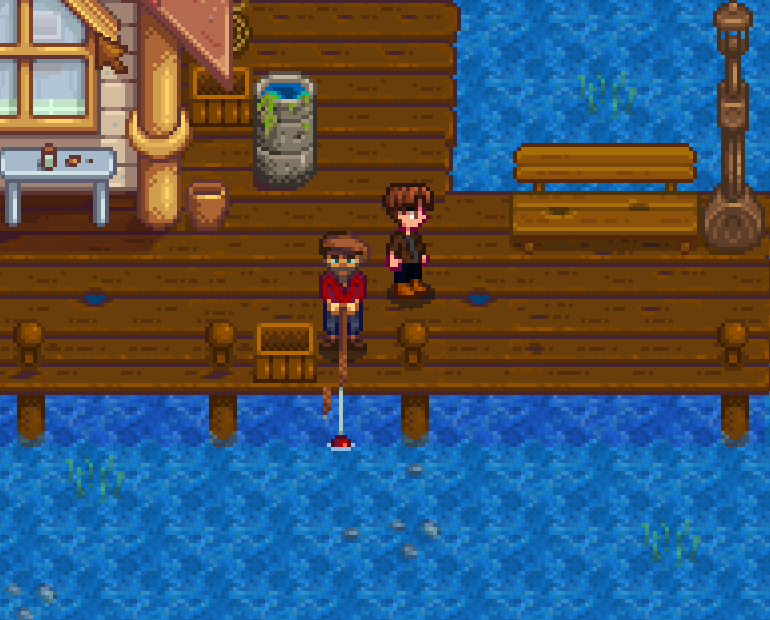 hamacheen's tweet photo. @ConcernedApe There is a bug on Willy's fishing rod :D @ConcernedApe https://t.co/nZNoorTjFn