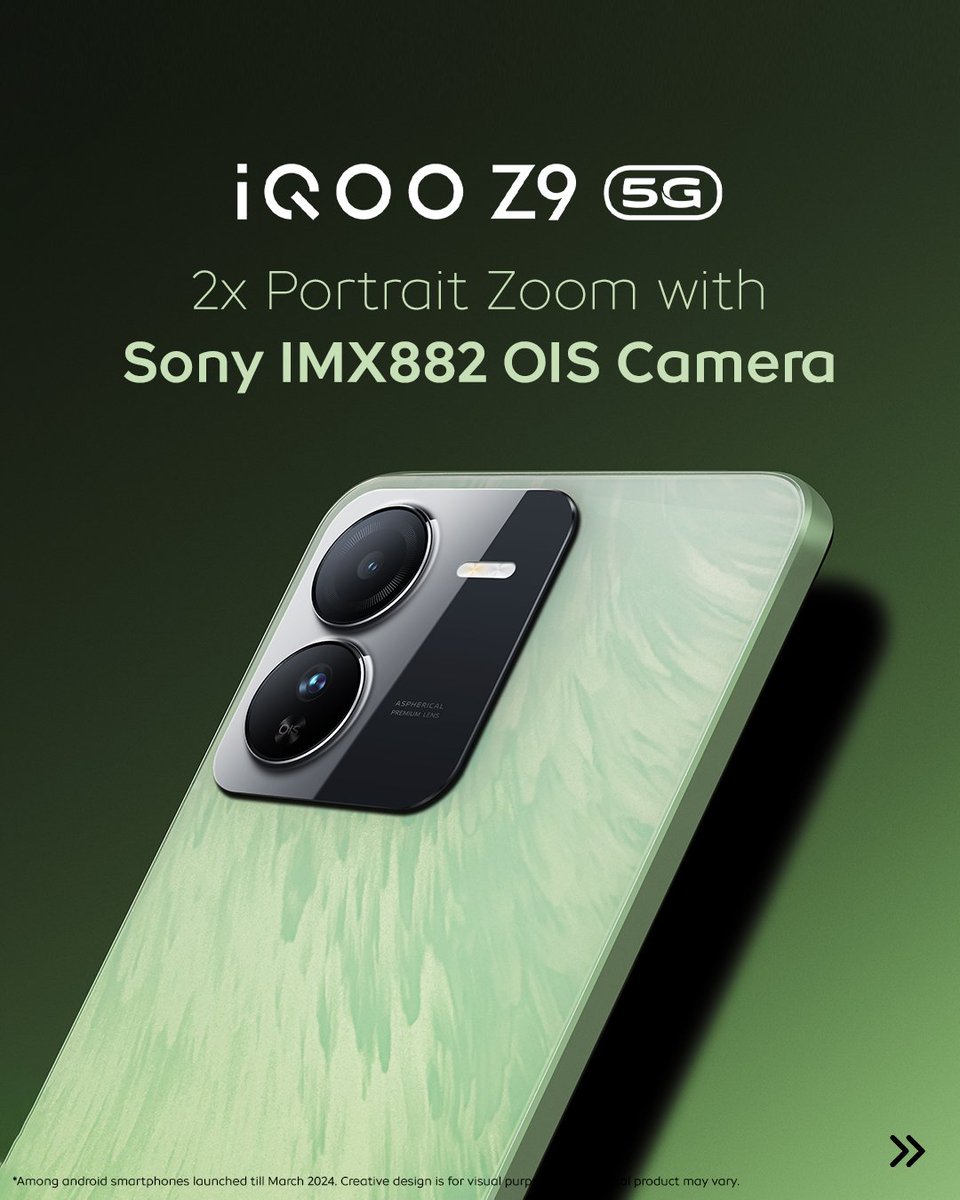 Ans. ) C . 2x Portrait Zoom

#iQOOFam #iQOOZ9 
#FullyLoaded #Giveway

Participate in this fantastic 😍 giveaway by @nipunmarya @IqooInd   🎁🎁🎉🎉

@black99788
@shivani24883208
@DK71122741
@Lovely_Men4
@Amrit22868
@banerjee_05

Hope to win 🙏🏻💥