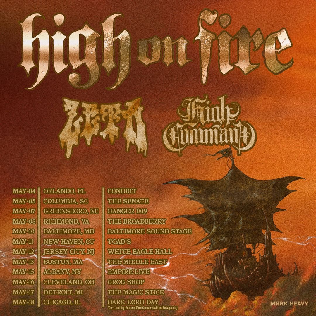 Thrilled to announce that we’ll be hitting the road as direct support for the legendary High On Fire 🔥

Grateful for this opportunity to share our music with you all 🫶🏽

C-U in May

#joinzeta #highinfire #usatour #eastcoast