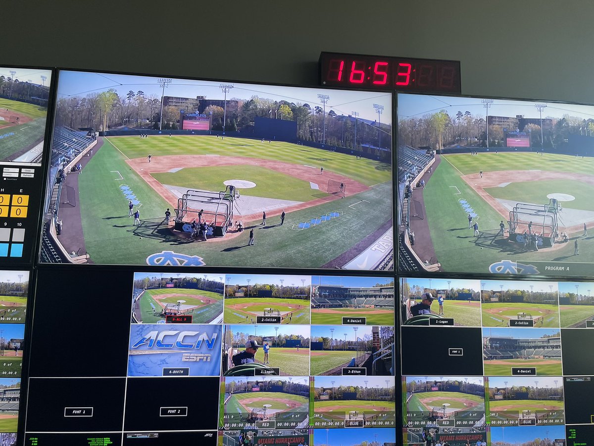 Tuesday night in the producer chair for @DiamondHeels and @UNCWBaseball in an in-state matchup. @DeanCLinke, Paul Shuey, and Mike Fox have your call. 6:00, ACCNX.