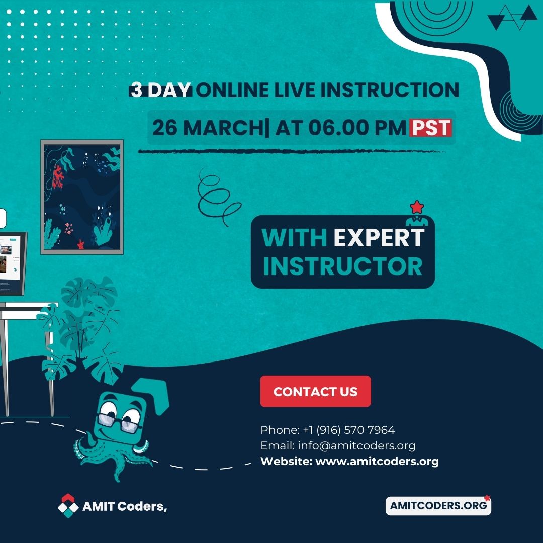 AmitCoders's tweet image. Embark on a 3-day journey into Software Engineering with AMIT Coders! Join our FREE workshop from March 26th to March 28th, 6pm-8pm PST. Limited Spots Available! Link in our Bio!
#LearnToCode #ProgrammingWorkshop #DeveloperCommunity #FreeWorkshop #SoftwareEngineering