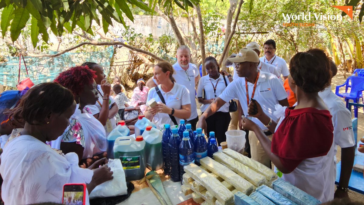 WVSouthSudan's tweet photo. The team visited @WorldVision resilience projects, including climate-smart agriculture, savings group, livelihood, women empowerment, and #schoolmeals interventions supported by @GAC_Corporate, @AusAID, and @WFP. https://t.co/ml0VIlAIRn