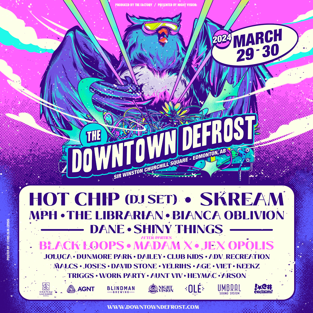 Dive into spring at Downtown Defrost! 🪩🧊 #DTYEG's ultimate pre-spring fest: world-class artists, two stages, two days of grooves.

📅 Mar 29-30
⏰ 2-10 PM
📍 Churchill Square

Join the boogie into warmer weather! Tickets: downtowndefrost.com