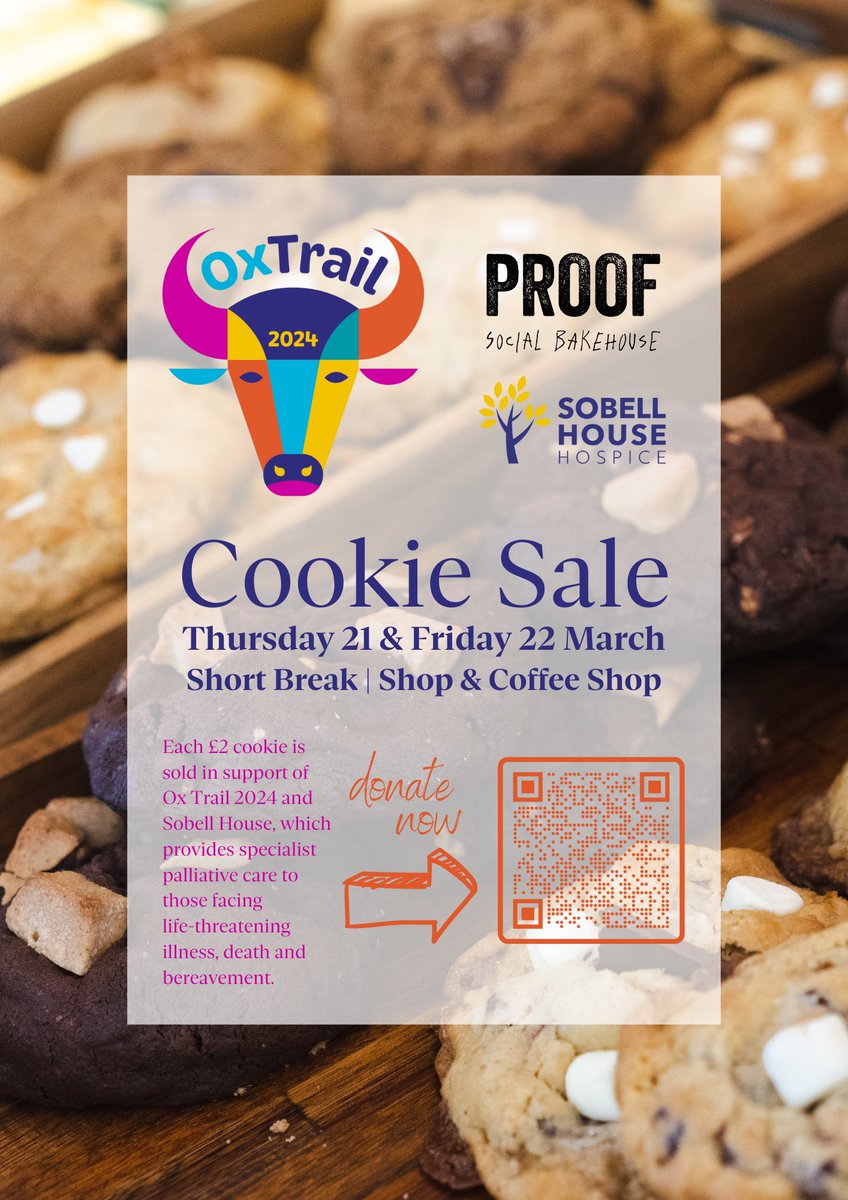 We are all set for a cookie sale in aid of ⁦<a href="/oxtrail2024/">oxtrail2024</a>⁩ ⁦<a href="/sobellhouse/">Sobell House Hospice</a>⁩ this week. Thank you to our friends ⁦<a href="/tapsocialbrew/">Tap Social Movement</a>⁩ #proofsocial for preparing cookies ⁦<a href="/RadleyCharities/">Radley College Charities</a>⁩