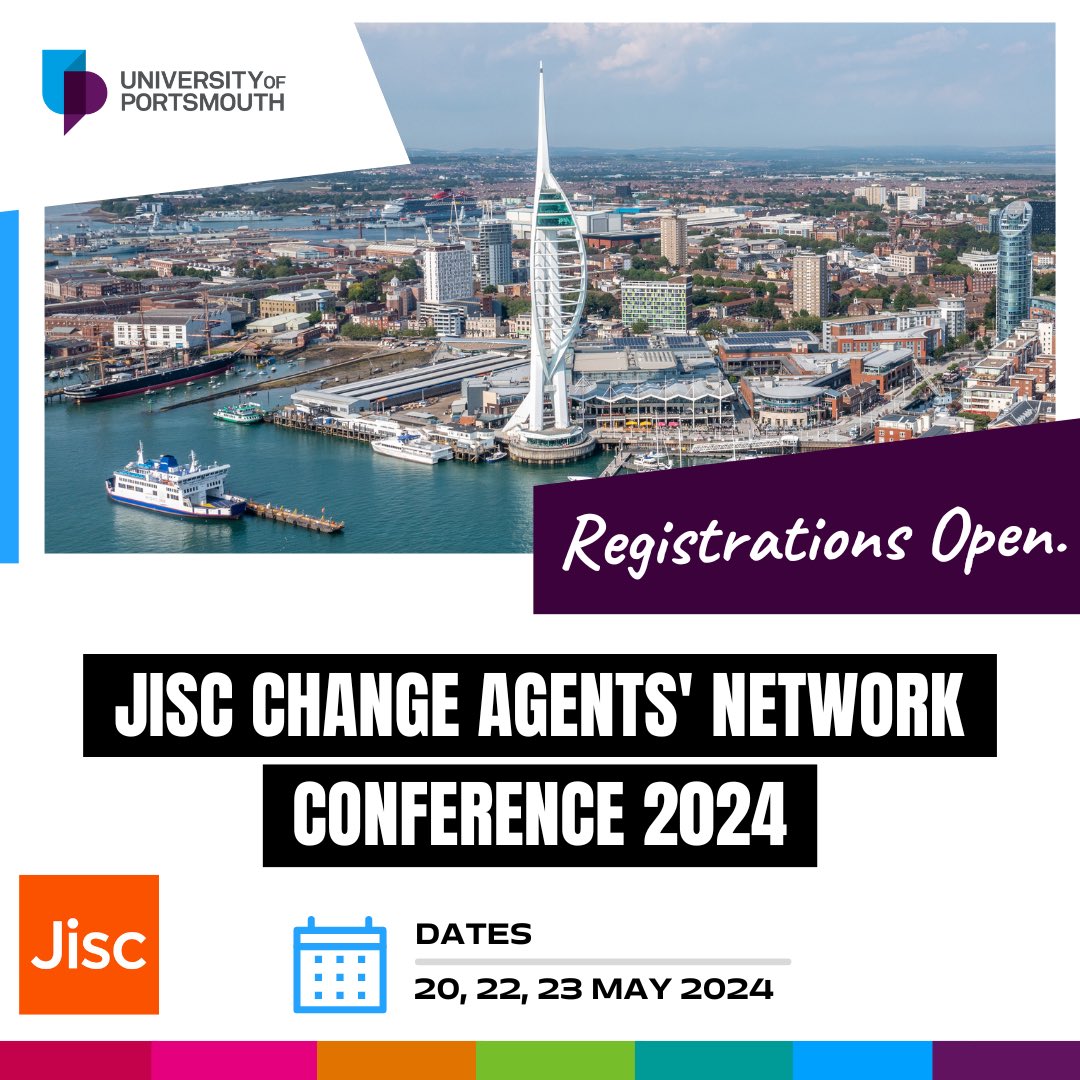 Unlock the future of student engagement! Register for the 11th Change Agents' Network (CAN) Conference, a collaboration between UoP and Jisc in May 2024. Dive into innovative discussions on higher education partnerships. 

Join the excitement visit tinyurl.com/mrxa5ep4