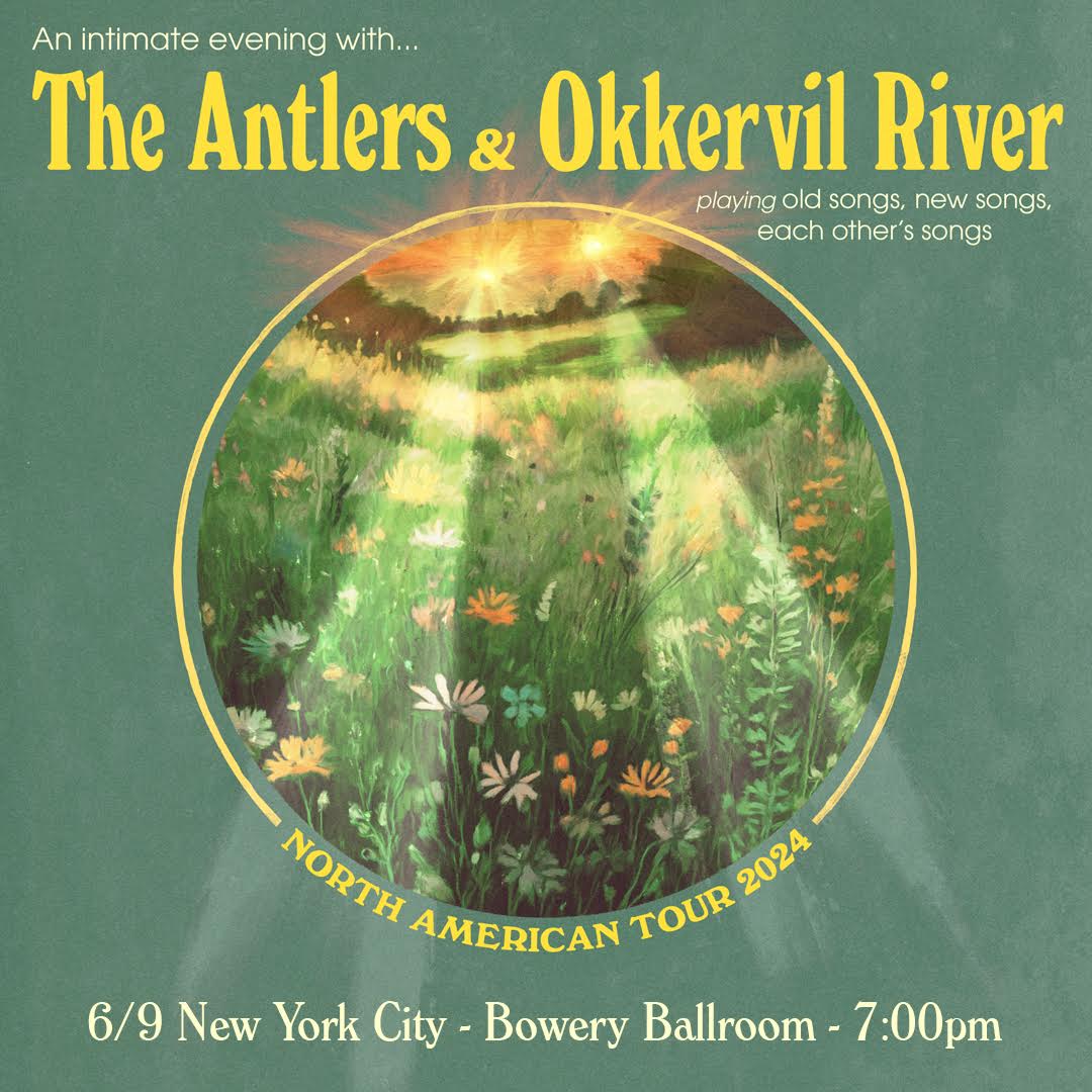 *JUST ANNOUNCED* 6/9 @theantlers & @okkervilriver Tickets on sale Friday at 10am! --> ticketmaster.com/event/00006072…