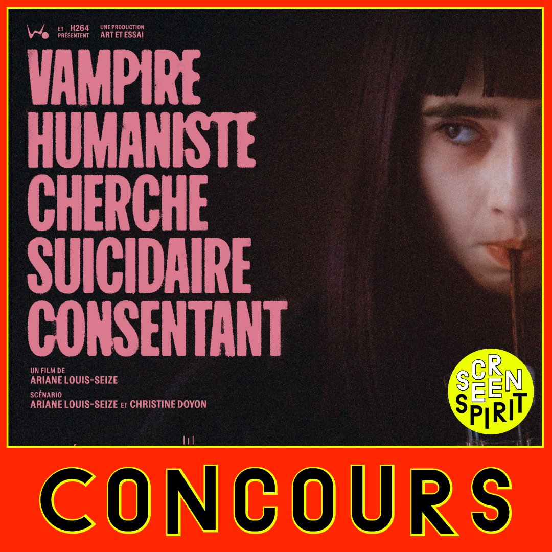 🎟️Concours🎟️ Gagne 2x1 place pour le film Vampire Humaniste cherche Suicidaire Consentant qui sort en salles aujourd'hui! Pour participer : 👍Like ♻️RT 📌Tag un.e ami.e en commentaire 🍀TAS le 22/03 #concours #jeuconcours #giveaway @waynapitch