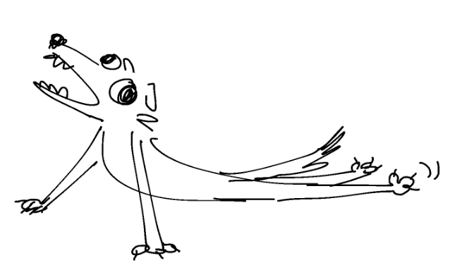 ImMethi's tweet image. drew my friend's dog stretching