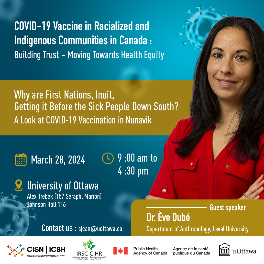 Come and join us for a captivating talk by @uOttawa : A look at vaccination in Nunavik. Do not miss out on valuable insights. ➡️Registration is still opened for our upcoming conference this March 28, 2024  by clicking the link:eventbrite.ca/e/vaccine-in-r…